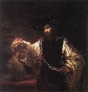 REMBRANDT Harmenszoon van Rijn Aristotle with a Bust of Homer  jh oil painting artist